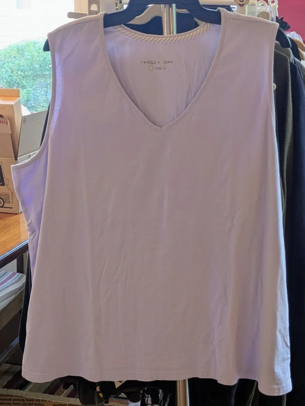Carole Hochman Purple 100% Cotton Pajama Tank Top - New Without Tags